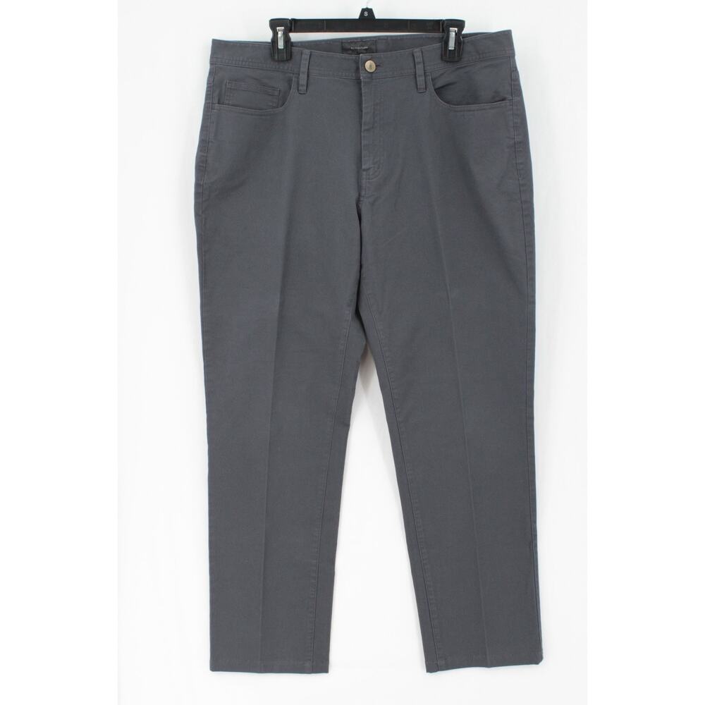 Alton Lane Pants Mens 36 x 29 Gray Tailored Stretch Chino Casual Slim Stretch
